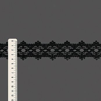 ENTREMEIO CROCHÊ MANDALA 4,2cm PRETO 30m