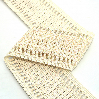 ENTREMEIO MACRAMÊ PALITO 6,6cm CRU 30m