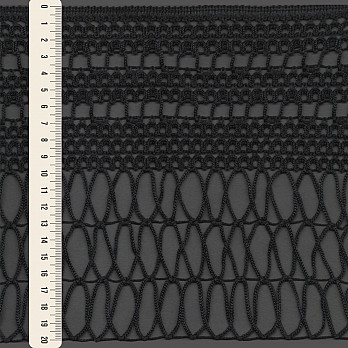 ENTREMEIO MACRAME PALITO X 20cm PRETO 10m