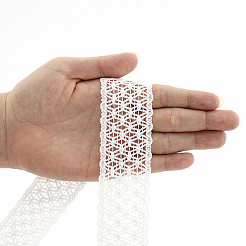 ENTREMEIO ONDULADO FLORENZA 3,9cm SEM BENEFICIAMENTO 30m