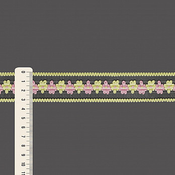 ENTREMEIO VAZADO LISBELA 3,3cm ROSA BEBÊ/AMARELO BEBÊ 30m