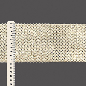 ENTREMEIO X CROCHÊ 9,7cm CHAMPAGNE 30m