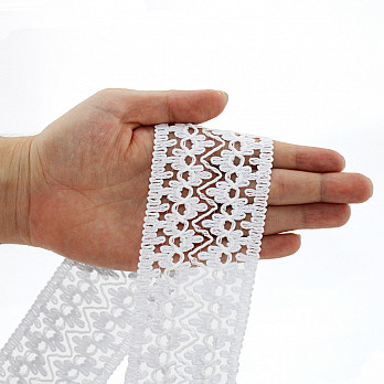 ENTREMEIO ZIG ZAG BOLINHA LOLLA 5,8cm BRANCO 10m