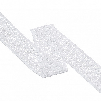 ENTREMEIO ZIG ZAG BOLINHA LOLLA 5,8cm BRANCO 30m