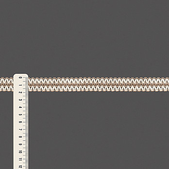 ENTREMEIO ZIG ZAG BRIANA 1,9cm CAMURÇA CLARO/CRU 30m