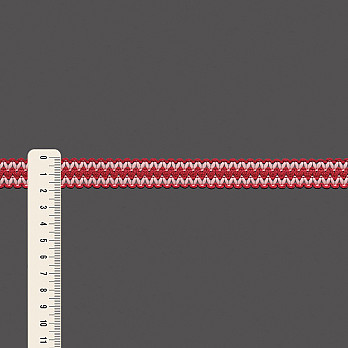 ENTREMEIO ZIG ZAG BRIANA 1,9cm CEREJA/ALGODÃO DOCE 50m