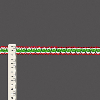 ENTREMEIO ZIG ZAG BRIANA 1,9cm CEREJA/SEM BENEFICIAMENTO/VERDE 30m