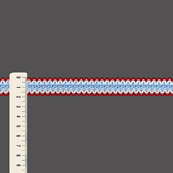 ENTREMEIO ZIG ZAG BRIANA 1,9cm VERMELHO/SEM BENEFICIAMENTO/AZUL CELESTE 50m