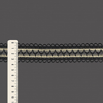ENTREMEIO ZIG ZAG OLHAL 3,6cm PRETO/ROLEX 30m