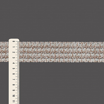 FITA RÍGIDA TRAMADO 3,8cm CRU/MARROM MÉDIO 20m