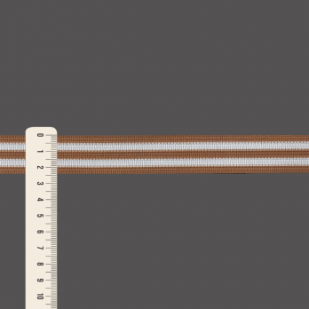 FITA RÍGIDA LISTRADA 2,4cm MARROM MÉDIO/SEM BENEFICIAMENTO 50m