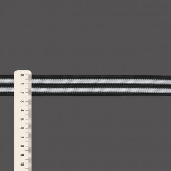 FITA RÍGIDA LISTRADA 2,4cm PRETO/SEM BENEFICIAMENTO 50m