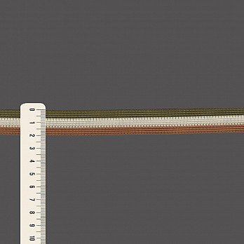 FITA RÍGIDA LISTRADA 2cm VERDE MUSGO/AREIA/MARROM MÉDIO 20m