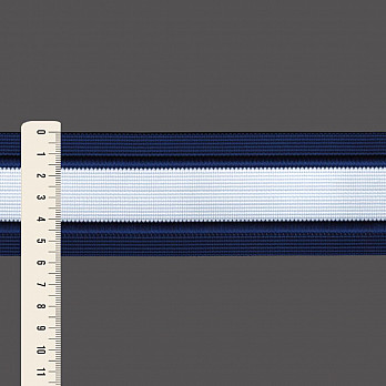 FITA RÍGIDA LISTRADA NERVURA 5,7cm SEM BENEFICIAMENTO/AZUL ESCURO 20m