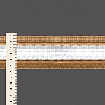FITA RÍGIDA LISTRADA NERVURA 5,7cm SEM BENEFICIAMENTO/BEGE 20m