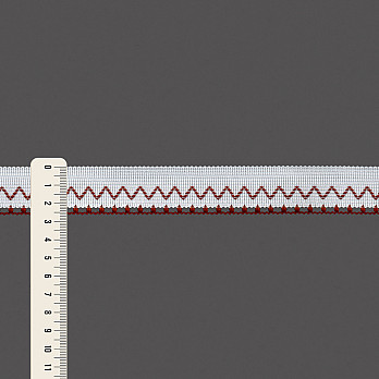 FITA RÍGIDA ZIG ZAG 2,6cm SEM BENEFICIAMENTO/CONHAQUE 20m