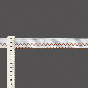 FITA RÍGIDA ZIG ZAG 2,6cm SEM BENEFICIAMENTO/MOSTARDA 20m