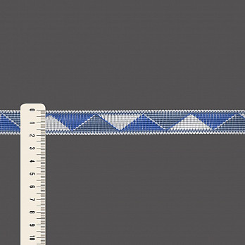 FITA RÍGIDA ZIG ZAG 2cm AZUL/SEM BENEFICIAMENTO 50m