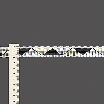 FITA RÍGIDA ZIG ZAG 2cm PÊSSEGO/SEM BENEFICIAMENTO/PRETO 50m