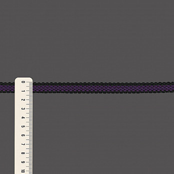 FITA RÍGIDA ZIG ZAG LISTRADO 1,3cm PRETO/ROXO 50m