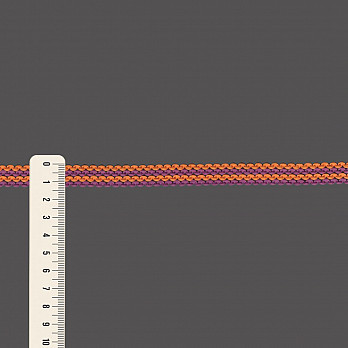 FITA RÍGIDA ZIG ZAG LISTRADO 1,3cm UVA/SALMÃO 50m