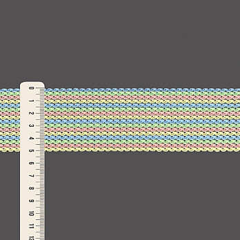 FITA RÍGIDA ZIG ZAG LISTRADO 5,1cm AZUL/VERDE/ROSA/AMARELO/SEM BENEFICIAMENTO 30m