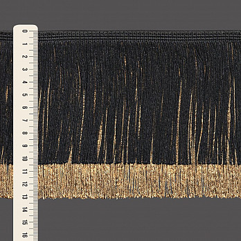FRANJA CAMADAS LISA 13,2cm PRETO/MARROM MÉDIO 10m