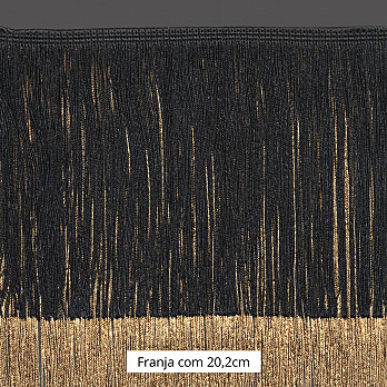 FRANJA CAMADAS LISA 20,2cm PRETO/MARROM MÉDIO 10m