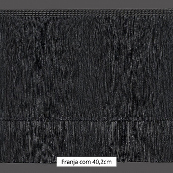 FRANJA CAMADAS LISA 40,2cm PRETO 10m