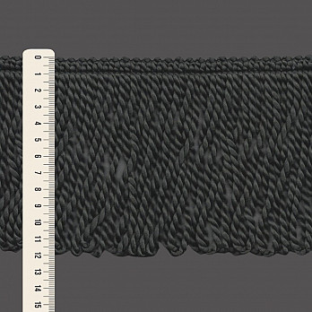FRANJA CORDAO 12cm PRETO 10m