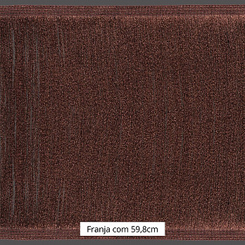 FRANJA ENTREMEIO FINA 59,8cm MARROM 10m