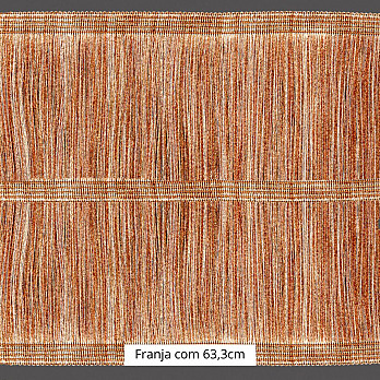 FRANJA ENTREMEIO FINA 63,3cm CHAMPAGNE/BEGE/MARROM CAMURÇA/CAMURÇA 10m