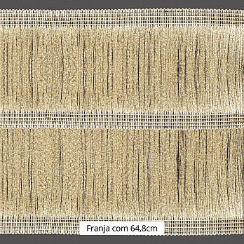 FRANJA ENTREMEIO FINA 65cm AREIA ESCURO 10m