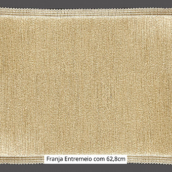 FRANJA ENTREMEIO MÉDIA 62,8cm AREIA ESCURO 10m