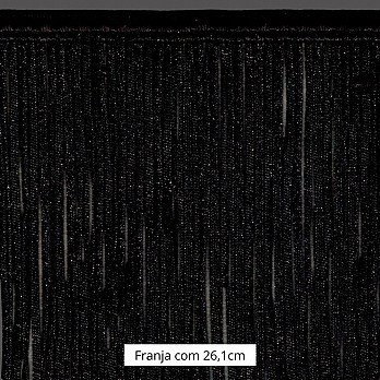 FRANJA ENTREMEIO TESSA 26,1cm PRETO 10m