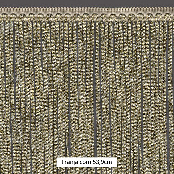 FRANJA ENTREMEIO TESSA 53,9cm AREIA/PRATA/OURO 10m