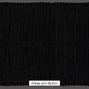 FRANJA ENTREMEIO TESSA 58,3cm PRETO 10m