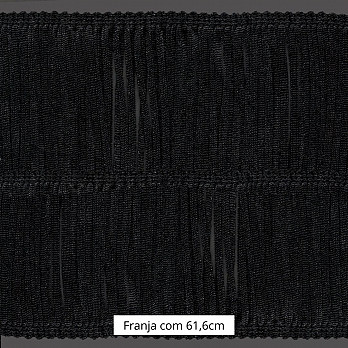 FRANJA ENTREMEIO TESSA 61,6cm PRETO 10m