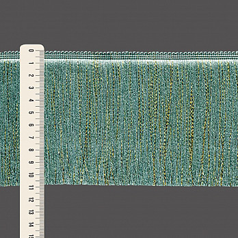 FRANJA ESPESSA LISA 10,8cm VERDE ACIZENTADO/OURO 10m