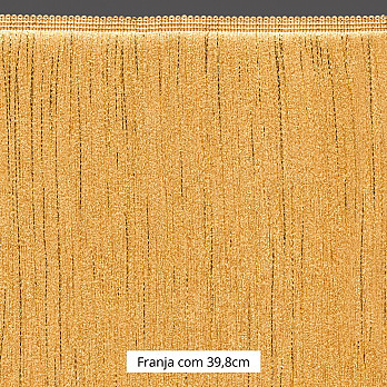 FRANJA ESPESSA LISA 39,8cm BEGE CLARO/OURO CLARO 10m