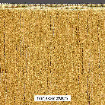 FRANJA ESPESSA LISA 39,8cm BEGE/OURO CLARO 10m