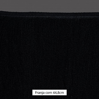 FRANJA ESPESSA LISA  44,8cm PRETO 10m