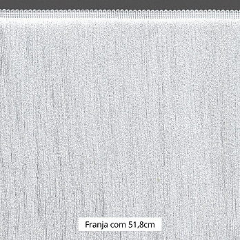 FRANJA ESPESSA LISA 51,8cm BRANCO 10m