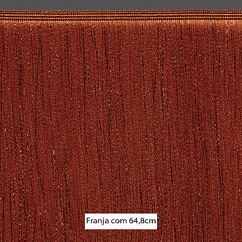 FRANJA ESPESSA LISA 64,8cm MARROM QUEIMADO/COBRE 10m