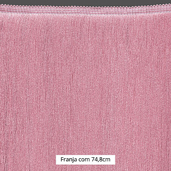 FRANJA ESPESSA LISA 74,8cm ROSA 10m