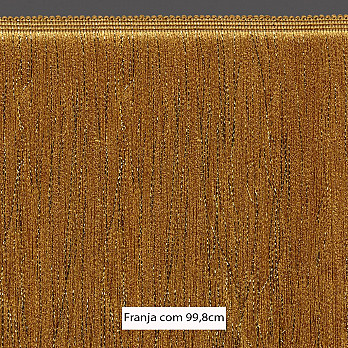 FRANJA ESPESSA LISA 99,8cm BEGE/OURO CLARO 10m