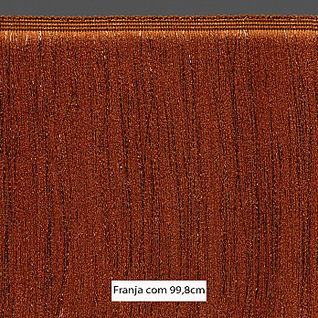 FRANJA ESPESSA LISA 99,8cm MARROM QUEIMADO/COBRE 10m