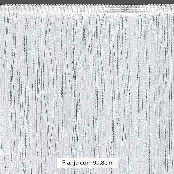 FRANJA ESPESSA LISA 99,8cm SEM BENEFICIAMENTO/PRATA 10m