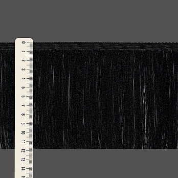 FRANJA FINA LISA 11,8cm PRETO 10m