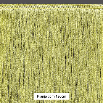 FRANJA FINA LISA 120cm AMARELO CLARO 10m